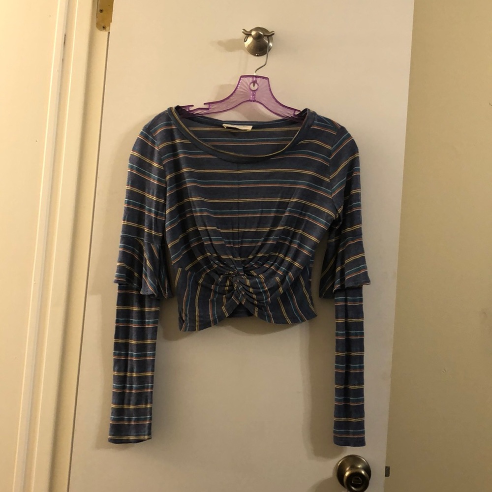 Blue Stripped Croptop